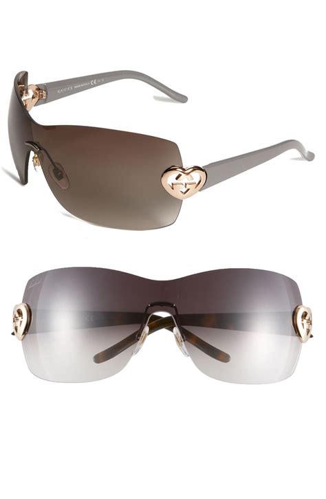 gucci shield sunglasses replica|gucci sunglasses rimless.